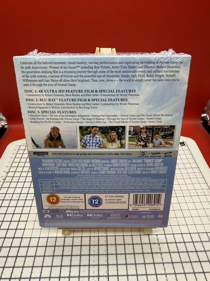 Brand New Factory Sealed, Forrest Gump (12) 1994 4K UHD+2 BR - Limited ED. Steel - Image 2 of 3