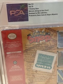 Pokemon Snap - Nintendo 64 - Brand New Factory Sealed - PSA Graded 5.5 - Grail