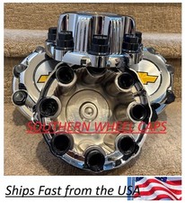 4 Wheel Center Cap For 00-08 Chevy Silverado 2500 Truck Chrome 16 8 Lugs New