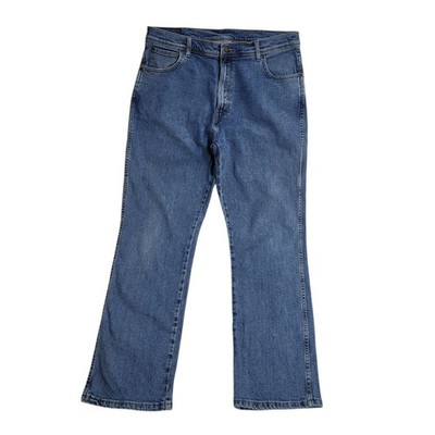 Wrangler Regular Jeans Blau Straight Leg Denim UK Herren Größe XL W36 L32 FF796