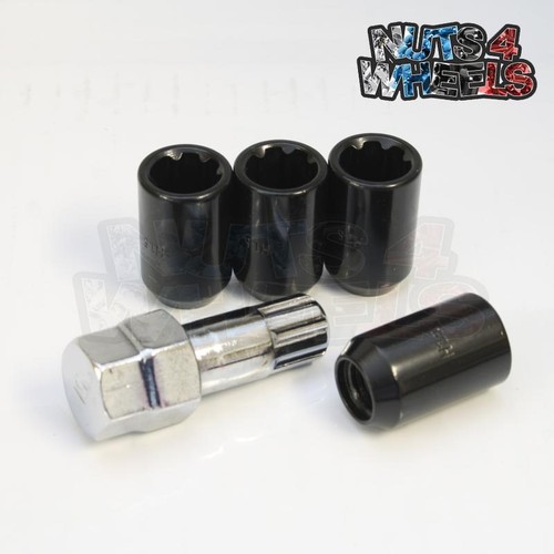 TUNER LOCKING WHEEL NUTS BLACK 12x1.25 fits Nissan Serena Navara eBay