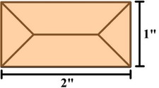 1x2 Colored Stained Glass Bevels - PEACH 5 