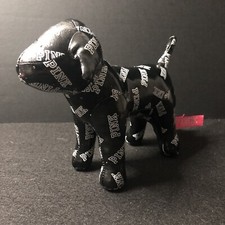 Victoria Secret PINK Plush Black Vinyl Dog goth dark puppy cuteness