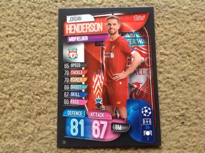 Match Attax 2019/2020 Jordan Henderson Base Card Mint Neu Rare Quick Post in UK