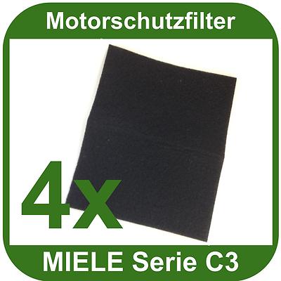 4x Motorschutzfilter für Miele Staubsauger der Serie C3 Motorenfilter NEU & OVP