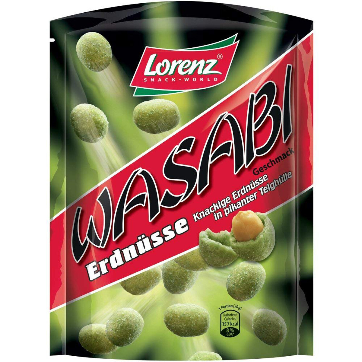 Lorenz Cacahuetes Wasabi Con Sabor A Rábano Picante Asiático 100g