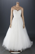 David's Bridal Style WG3802 White Tulle Sweetheart Wedding Dress sz 12