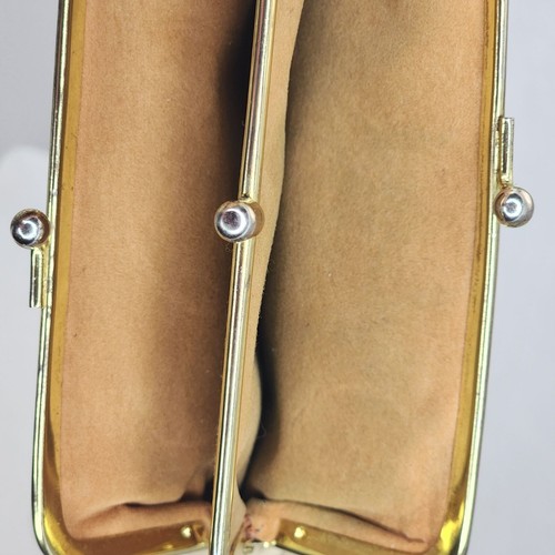 Vintage Ferree Wild Elk Canada Double Coin Wallet Kiss Lock Embossed Elk Head - Picture 7 of 7