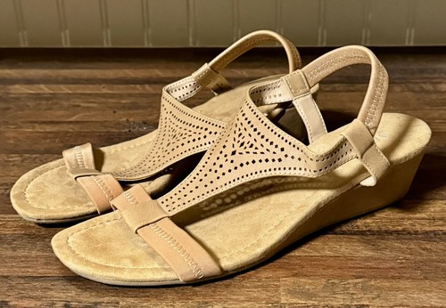 Sandalias de Colección Alfani Beige Step Flex Correa en T Talla 9 - Imagen 3 de 12