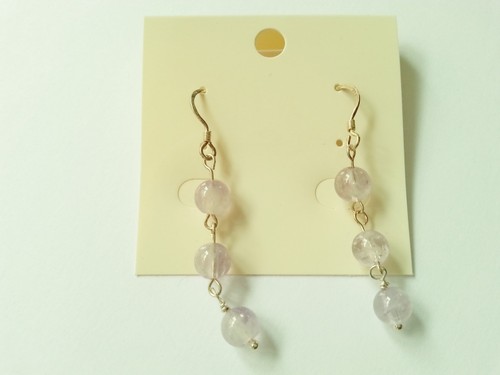 Orecchini pendenti in argento sterling ametista lavanda. - Foto 3 di 3