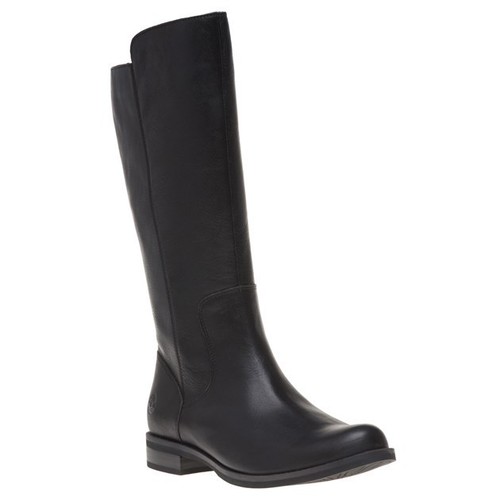 de Black mujer Timberland para Botas cuero Zip altas Magby Flats Tall P6g65qwx