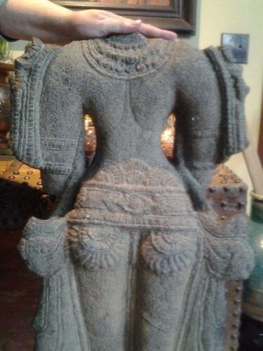 Hindu Chola Dynasty Granite Figure of Agni The Fire God - Picture 11 of 12