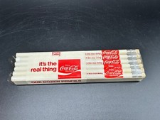 Crayons vintage Coca-Cola une douzaine "C'est la vraie chose" blanc neuf