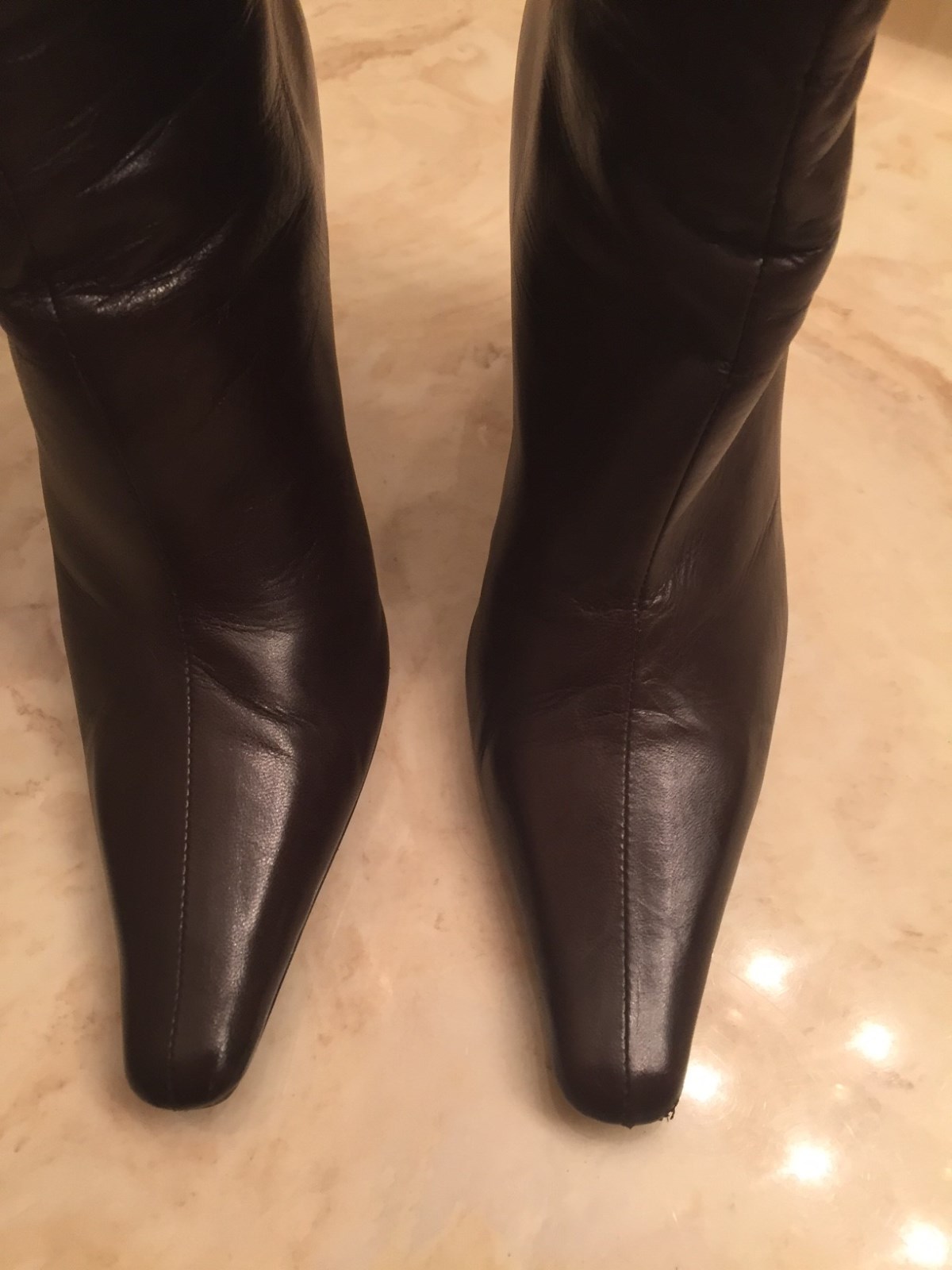 Jimmy Choo sólido marrón rodilla Taco Cuero Alto botas De Cuero Taco Talla 6 UE 36.5 Cremallera Trasera 113283 Jimmy Choo sólido marrón rodilla Taco Cuero Alto botas De Cuero Taco Talla 6 UE 36.5 Cremallera Trasera 113283