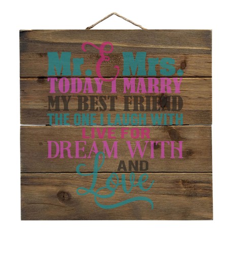 Today I Marry My Best Friend - Decorative WOOD Wall Art - 第 1/4 張圖片