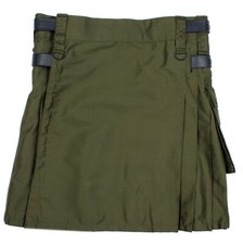 Olive Green Canvas Utility Kilts - In-Stock Special