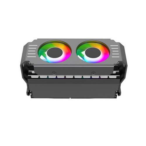 Refroidisseur RAM double ventilateur de refroidissement 120 mm support ARGB pour ordinateur DDR 3/4/5 mémoire neuf - Photo 3/11