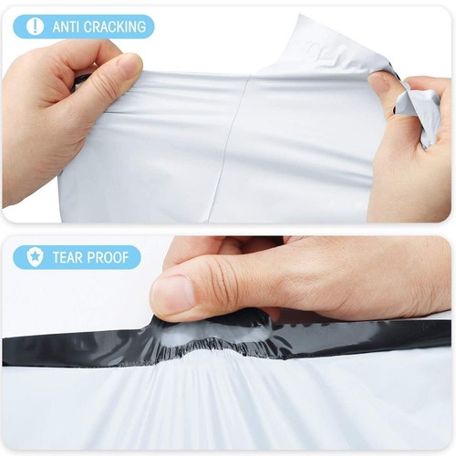 200 12x15.5 Poly Mailers Shipping Envelope Plastic Self Sealing Bags Gray 2.5Mil - Picture 4 of 7