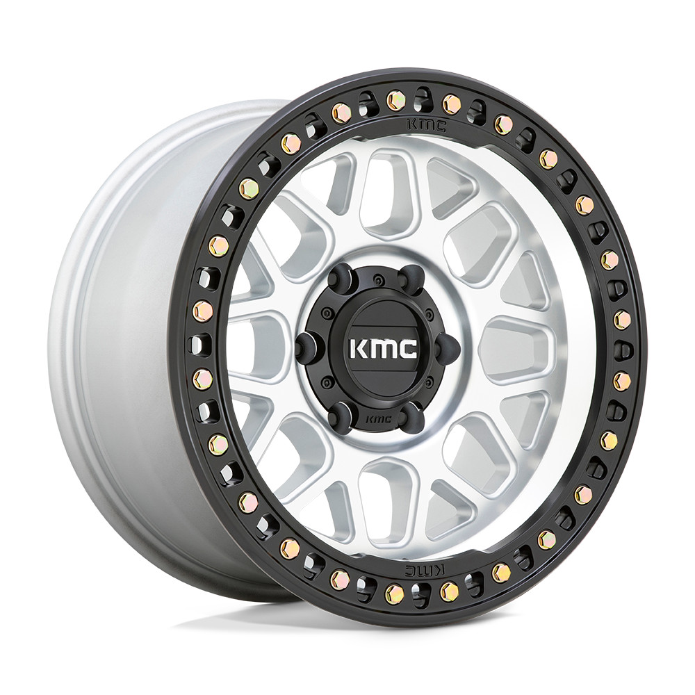 Image of 20 Inch Silver Black Rims Wheels Ford F150 Truck 6x135 Lug KMC GRS 20x9 18mm