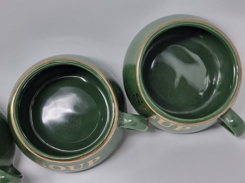 Soup Bowls Set Of 4 Premier Houseware Vintage 1993 Green & 1 egg cup - Picture 14 of 14