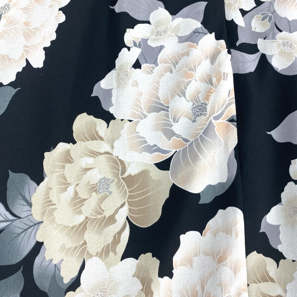 Falda Negra Floral Volantes Mujer 20W Calvin Klein Talla Grande Midi Romántica Elegante Foto 3 de 4