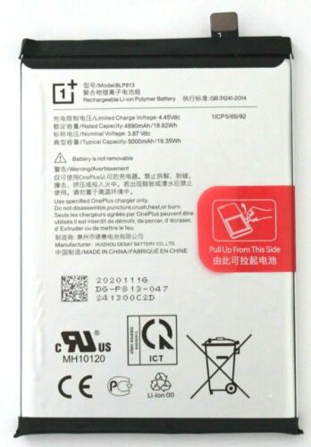 Replace FOROnePlus Nord N100 BE2015 Battery BLP813 New Replacement 4890mAh 4.45V - Picture 3 of 3