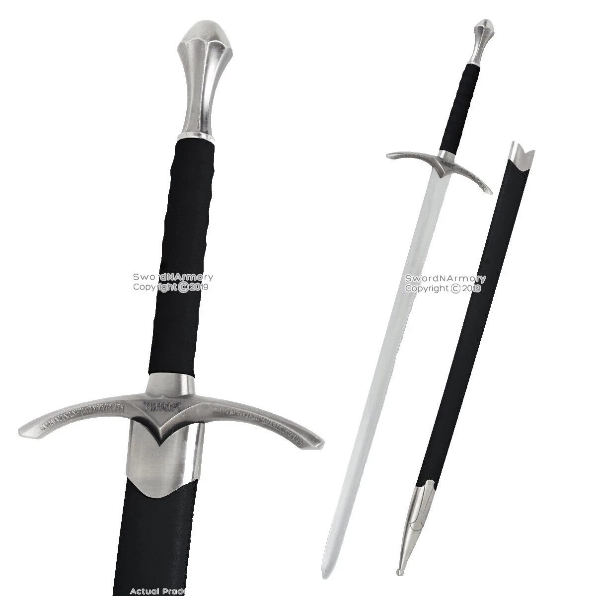 Hoja de acero inoxidable negro y europeos de colección Mediterráneo espadas y sables