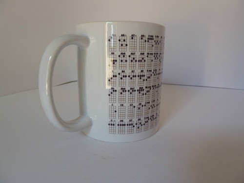 Ukulele Ukulele Akkorde Chart Becher Geschenk Ruhe bewahren brandneu personalisiert kostenlos - Bild 2 von 8