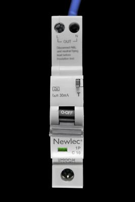 NEWLEC 10 AMP TYP C 6kA 30mA RCBO NLRCBC1030C COMPACT