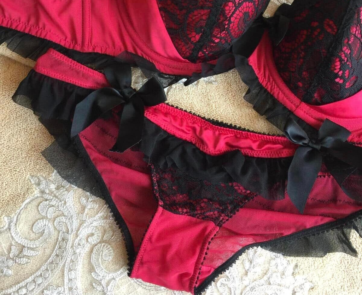 B/NEW Ltd Edition ANN SUMMERS WEDDING LINGERIE FRILLY LACE BOW KNICKERS SOLD-OUT