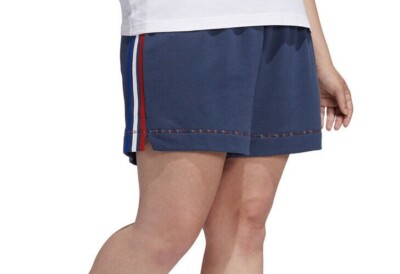 ADIDAS NEW women's Essentials Badge Sport Running Jog Shorts Plus Size 4X Blue