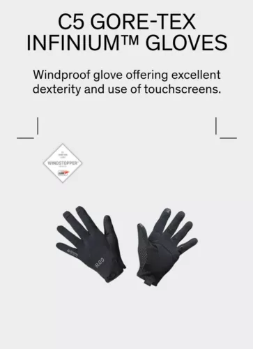 Gore C5 Gloves Gore-TEX INFINIUM XS Black 100501