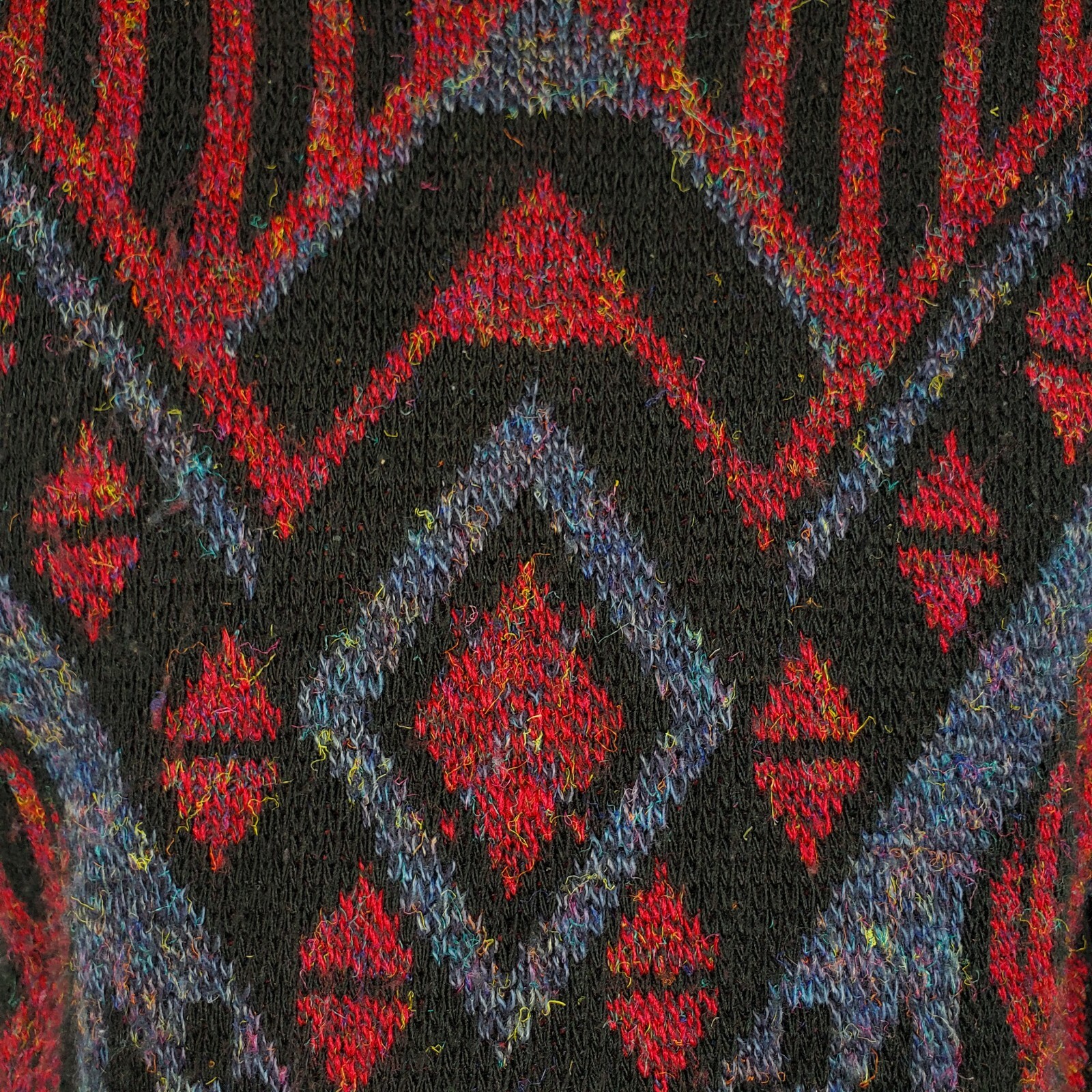 Vintage Uniform Code Sweater Large Multicolor Geo… - image 4