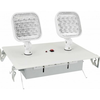 Orbit EL2LR-W WHITE  TWO-HEAD RECESSED LED EMERGENCY LIGHT WH HSG