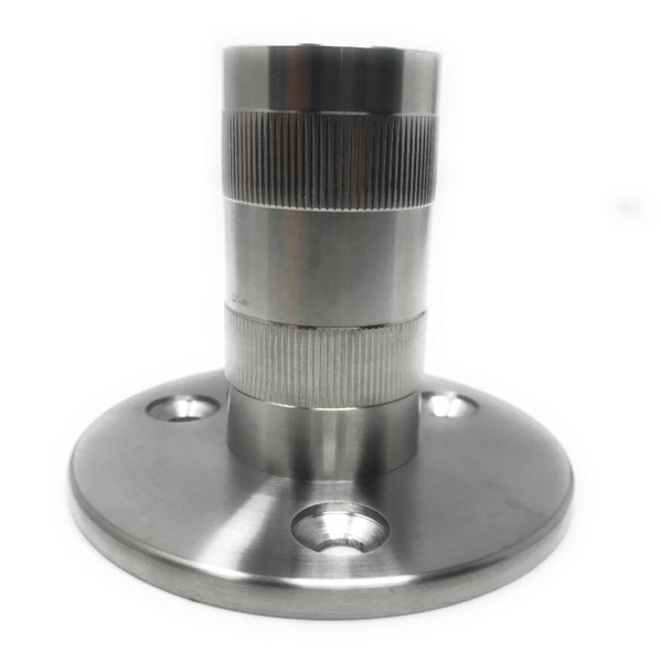 Bodenhalter Bodenflansch Bodenanker Pfostenhalter Ø 42,4X1,5Mm Edelstahl Pfosten-image