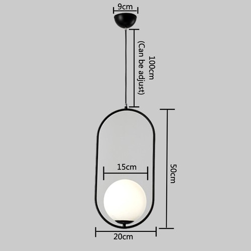 Kitchen Pendant Light Black Chandelier Lighting Glass Lamp Bar Ceiling Lights - Picture 2 of 7