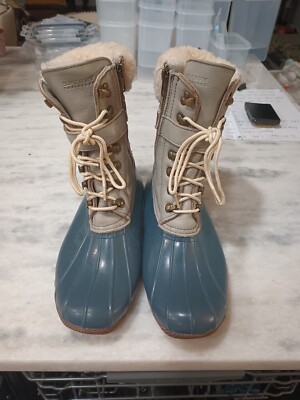 Sperry Topsider Crew Leather Wool Lined Shearwater Boots