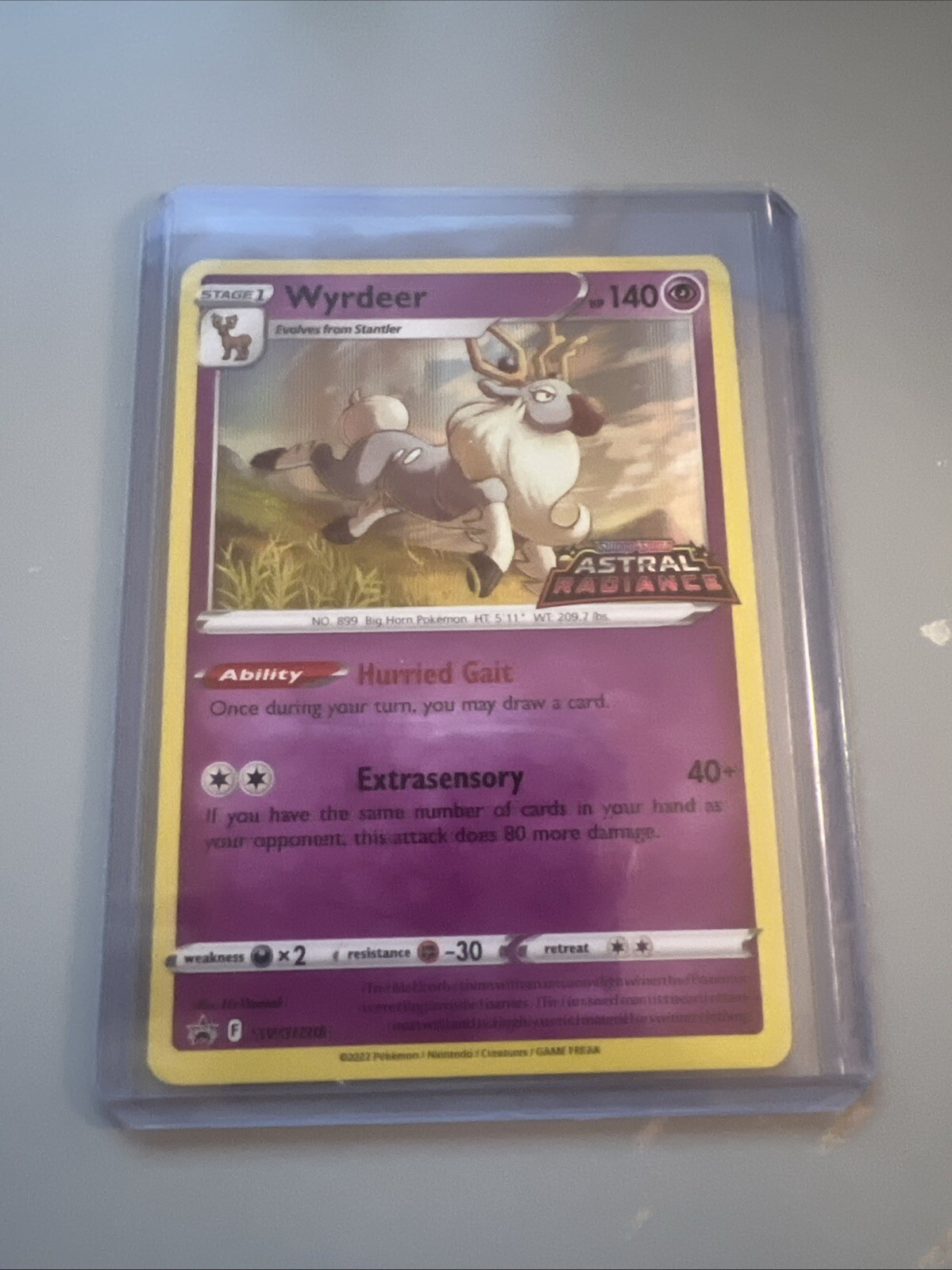 Wyrdeer SWSH206 Prerelease Astral Radiance Stamped Promo Pokemon Card NM/MINT