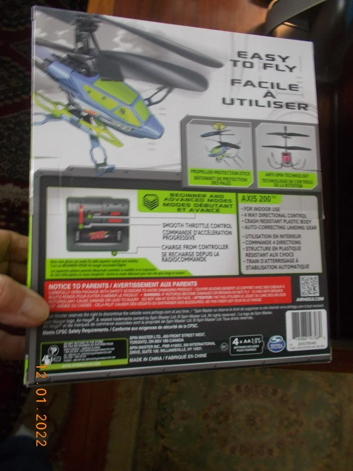 Sealed Spin Master Air Hogs Axis 200 R/C Helicopter, Beginner & Advanced Modes - Image 2 of 3
