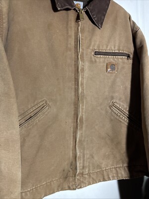 Carhartt Detroit Jacket Men's Blanket Lined Distressed J97