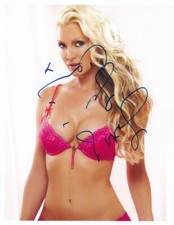 STUNNING SEXY Caprice Bourret Signed 10x8 photo AFTAL UACC [14577] + COA