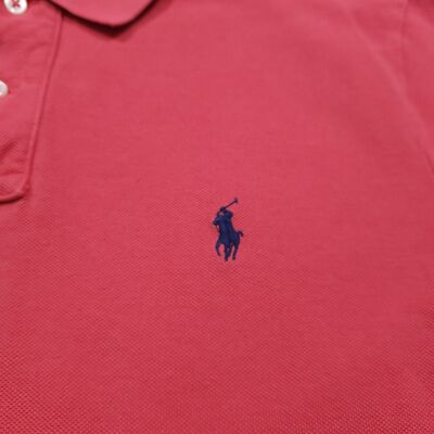 Polo Ralph Lauren L Red Polo Shirt Short Sleeve Custom Fit Tennis