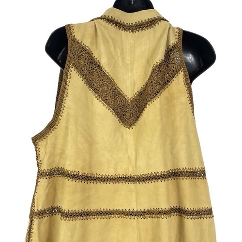 Free People Adeline Cognac Suede /crochet Mini Dress -Size XS - Picture 8 of 9