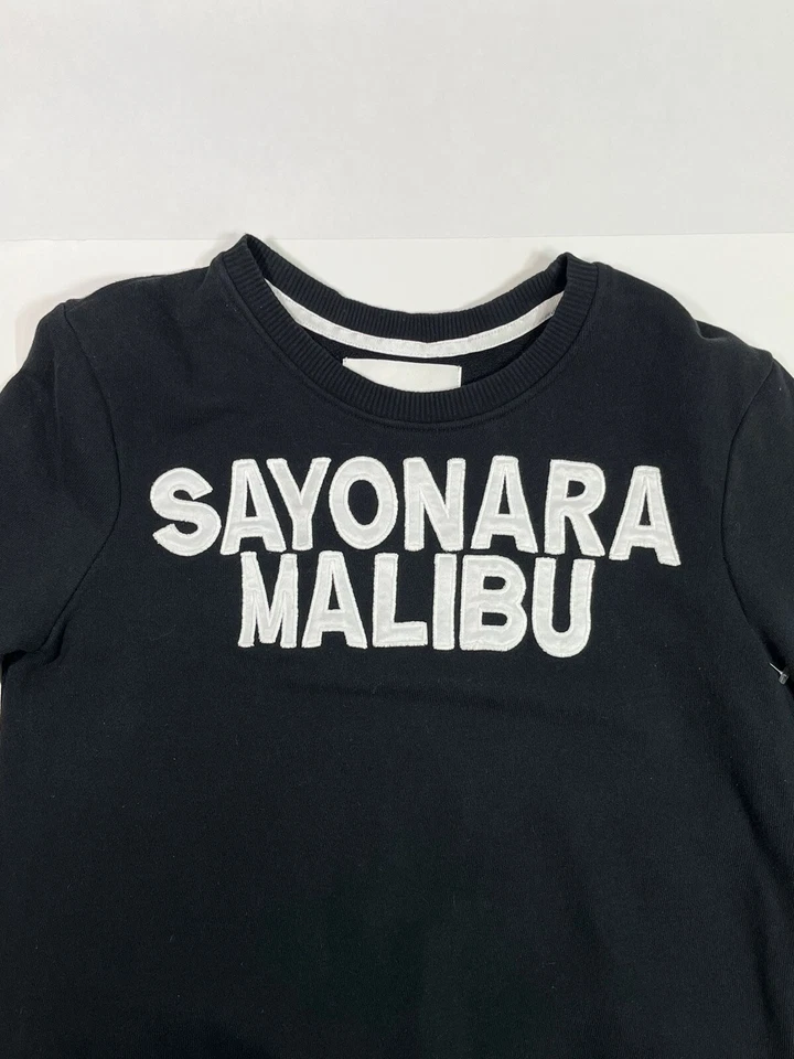 Sudadera Revolve Aiko Giacomo para mujer XS negra Sayonara Malibu blanca con logotipo Foto 4 de 4