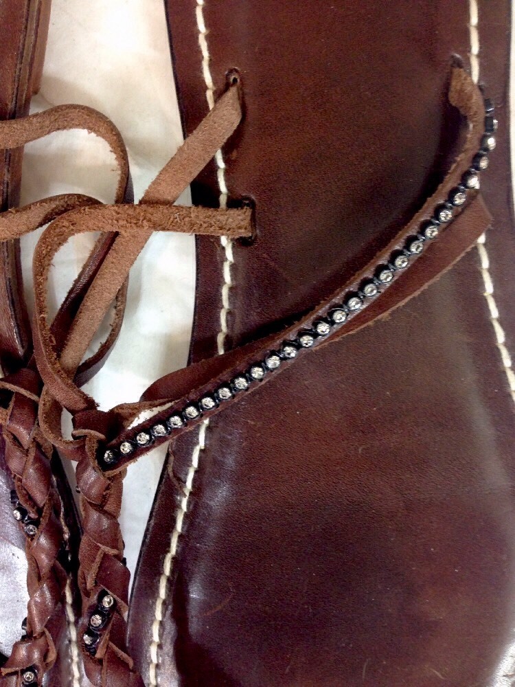 Bernardo Bernardo Bernardo Sandle Brown Leather Twist Strap Size 9 378291 Bernardo Bernardo Bernardo Sandle Brown Leather Twist Strap Size 9 378291