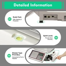 Digital Deli Meat Food Computing Retail Price Scale 66LBs Retail with TD printer
