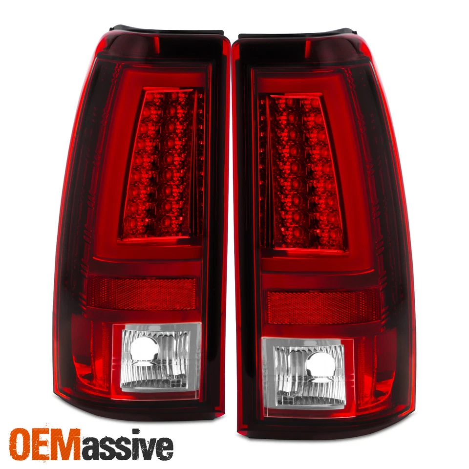 Fits 2003-2006 Chevy Silverado GMC Sierra 1500 2500HD 3500 Red LED Tail Lights - Image 2 of 4
