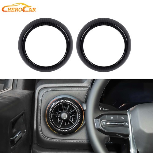Borde de salida de ventilación de aire acondicionado lateral central de fibra de carbono 2 piezas para Chevy Colorado 2023+ - Imagen 2 de 13