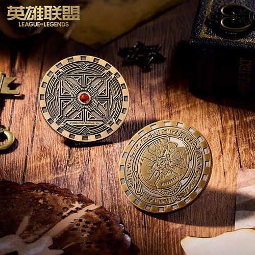 League of Legends Arcane Zircon Commemorative Coin JINX VI Caitlyn Gold Coin - Picture 11 of 29