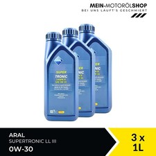 Aral SuperTronic LL III/3 0W-30 VW Mercedes BMW Motor&ouml;l 3x1 Liter = 3 Liter